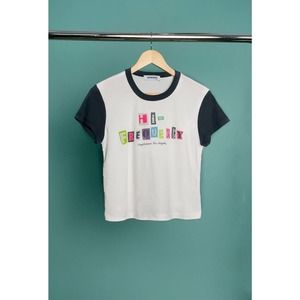 SOLD!! New Daydreamer LA Women's Hi-Frequency Ransom Shrunken Tee Small nwt